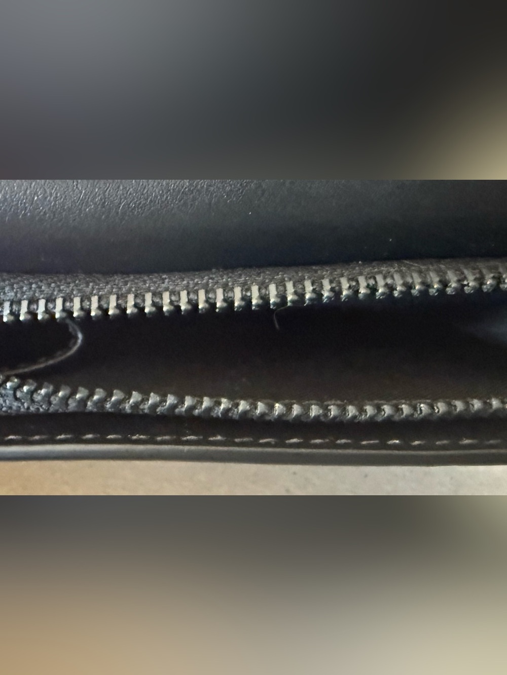 COACH Black Leather Tri-Fold Wallet with Embossed Coach Logo - Picture 4 of 5